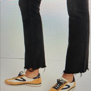 Cali Demi-Boot Jeans in Berkeley Black: Chewed-Hem